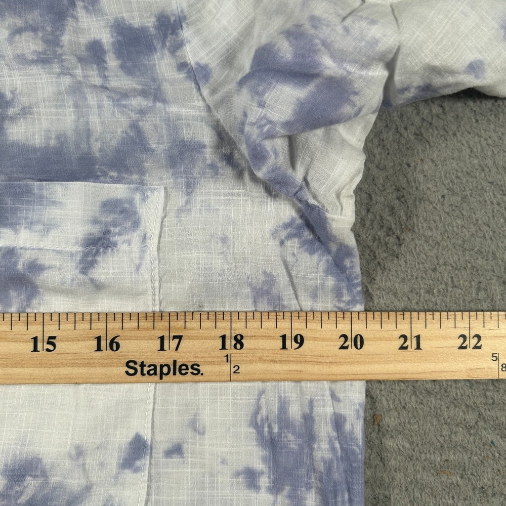 Anthropologie Pilcro Cate Top Womens Medium Boho Eyelet Long Sleeve‎ Tie Dye - Picture 7 of 9